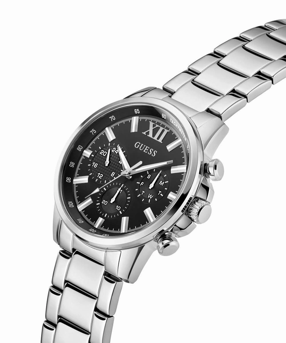 Men's Silver Black Walker Watch GW0900G1