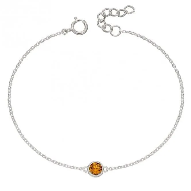 November Birthstone Bracelet with Swarovski Crystal B5294 Beginnings Jewellery