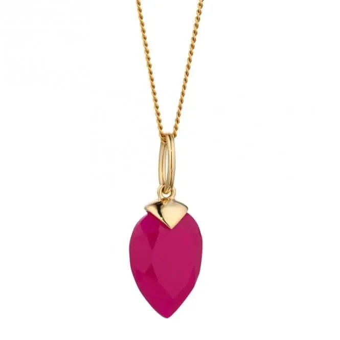 October Yellow Gold Plated Birthstone Chalcedony Stone Pendant P4984 Beginnings Jewellery