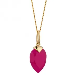 October Yellow Gold Plated Birthstone Chalcedony Stone Pendant P4984 Beginnings Jewellery
