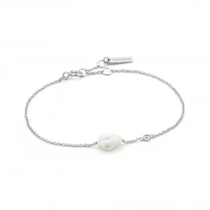 Rhodium Pearl Bracelet B019-01H Ania Haie Jewellery