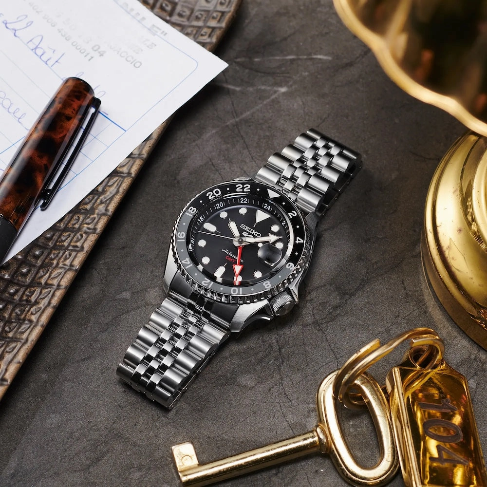 Seiko Watches Seiko 5 Sports GMT SKX Black Grape Re-Interpretation Watch