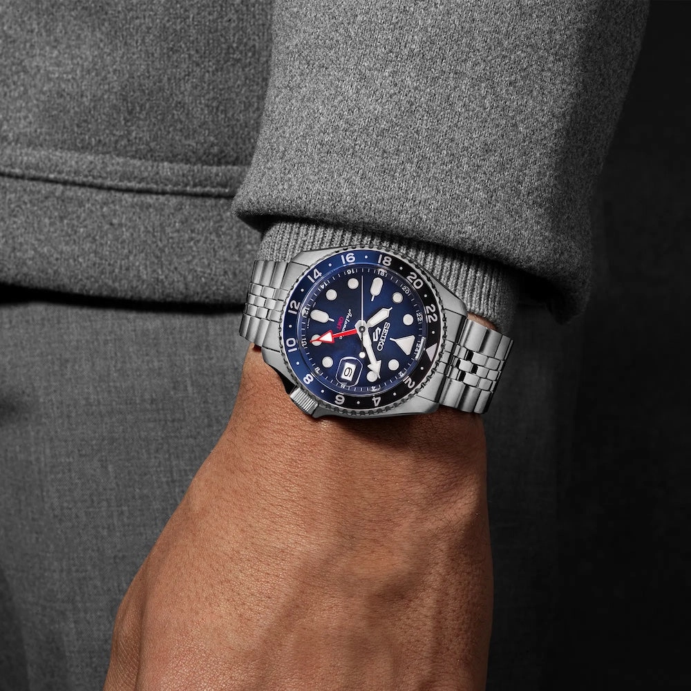 Seiko Watches Seiko 5 Sports GMT SKX Blueberry Re-Interpretation Watch