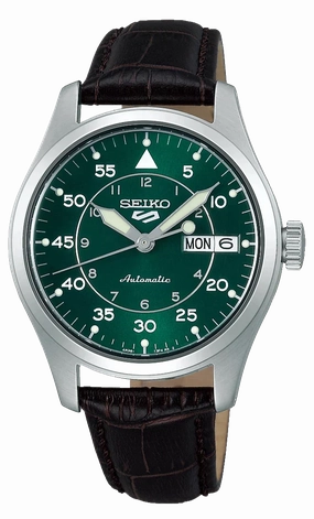 Seiko Watches Seiko 5 Sports Kelly Green Flieger Suit Style Watch