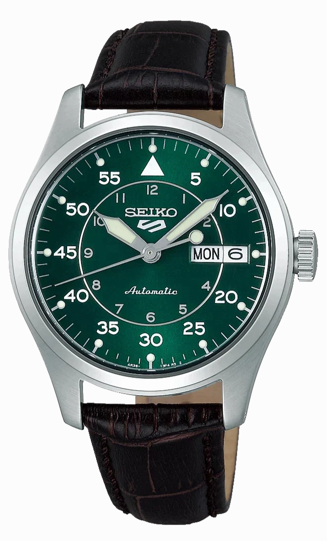 Seiko Watches Seiko 5 Sports Kelly Green Flieger Suit Style Watch