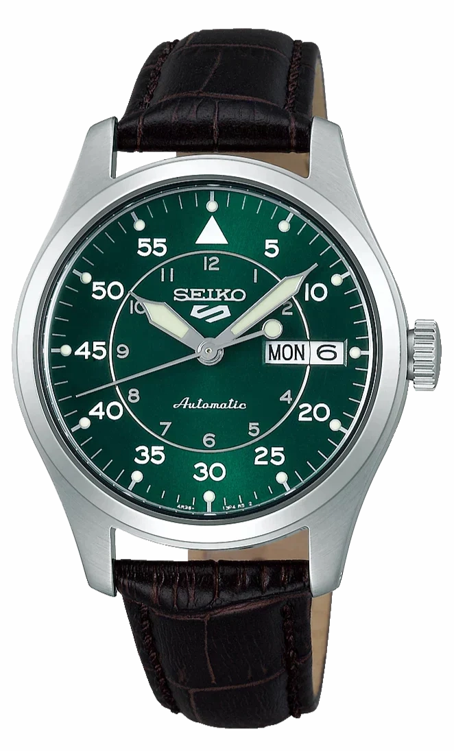 Seiko Watches Seiko 5 Sports Kelly Green Flieger Suit Style Watch