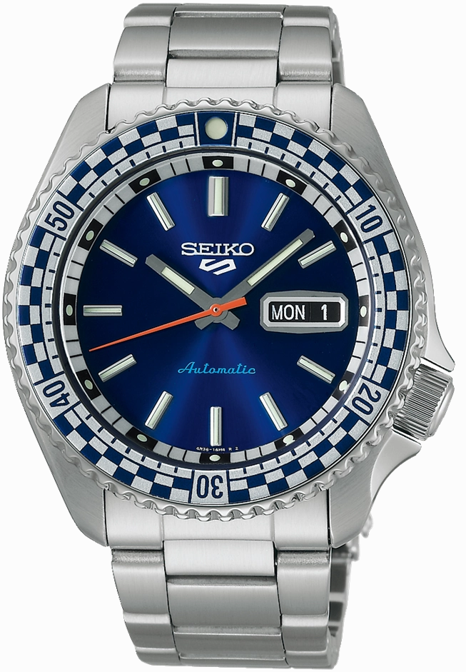 Seiko Watches Seiko 5 Sports Petrol Blue Checkered Flag Special Edition Watch D