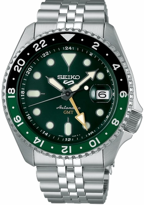 Seiko Watches Seiko 5 Sports SKX GMT Bi-Colour Green Watch