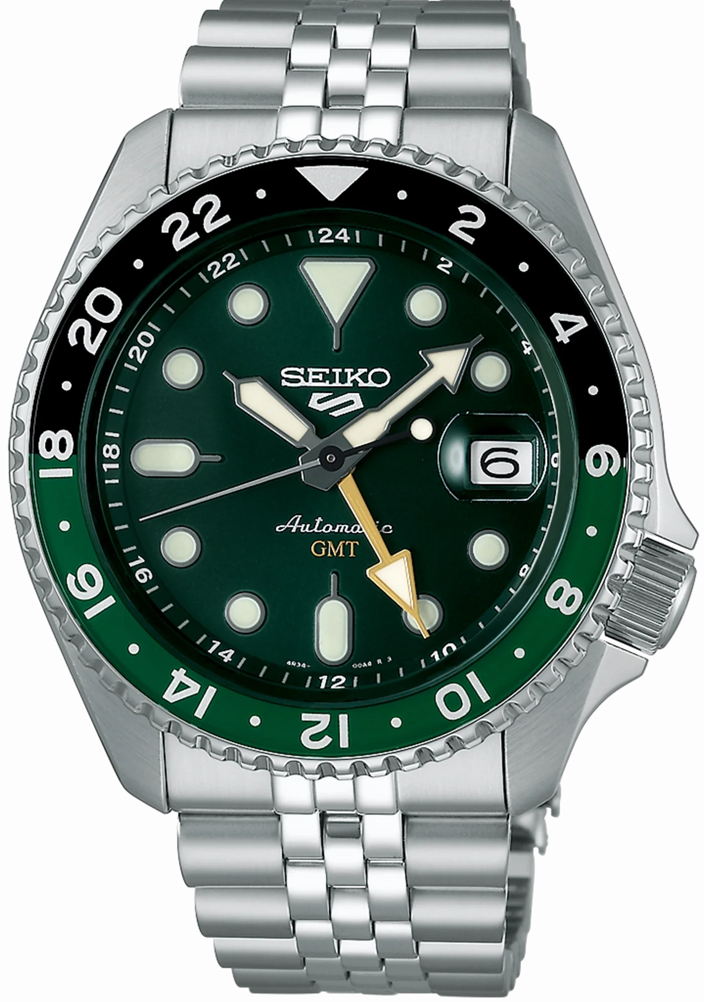 Seiko Watches Seiko 5 Sports SKX GMT Bi-Colour Green Watch