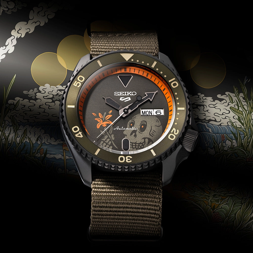 Seiko Watches Seiko 5 SRPL27K Kentaro "Wild Plants & Fire' Limited Edition