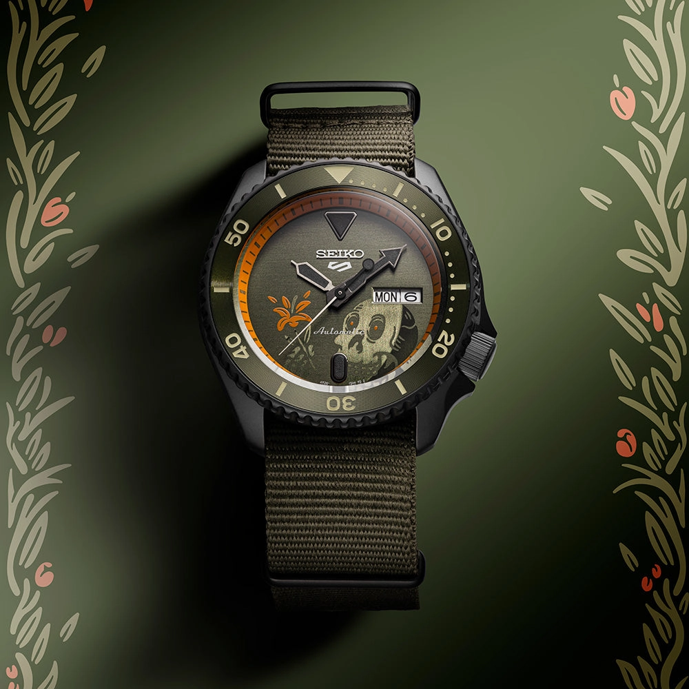 Seiko Watches Seiko 5 SRPL27K Kentaro "Wild Plants & Fire' Limited Edition