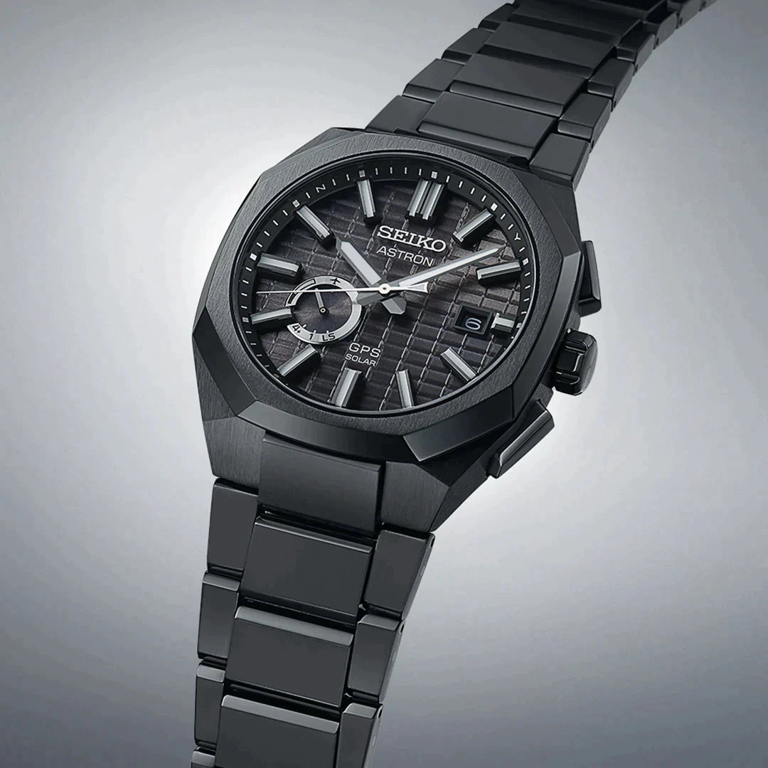 Seiko Watches Seiko Astron GPS Solar Jet Black Crystal Box Watch