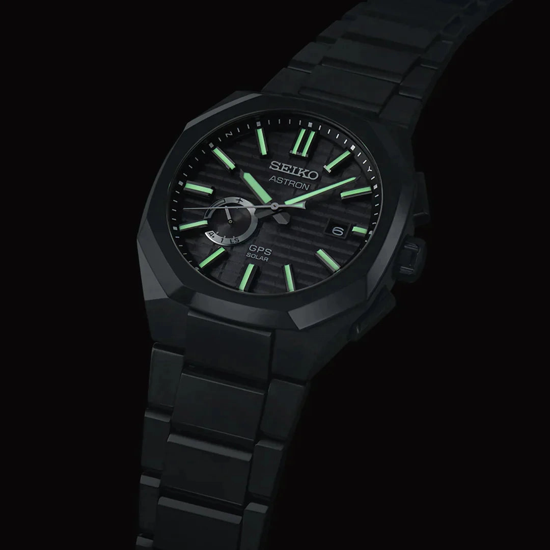 Seiko Watches Seiko Astron GPS Solar Jet Black Crystal Box Watch