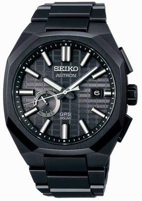 Seiko Watches Seiko Astron GPS Solar Jet Black Crystal Box Watch