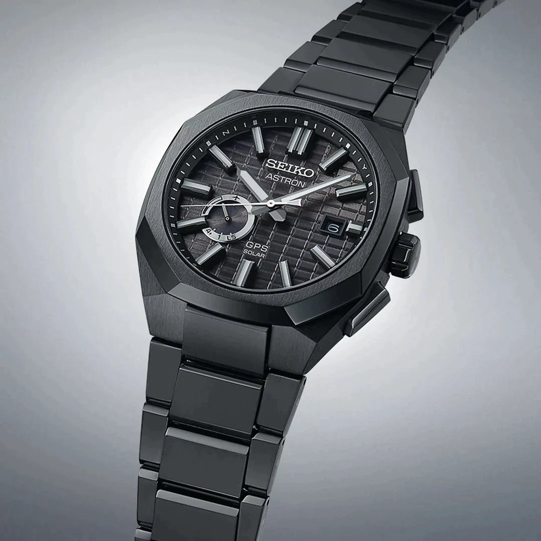 Seiko Watches Seiko Astron GPS Solar Jet Black Crystal Box Watch