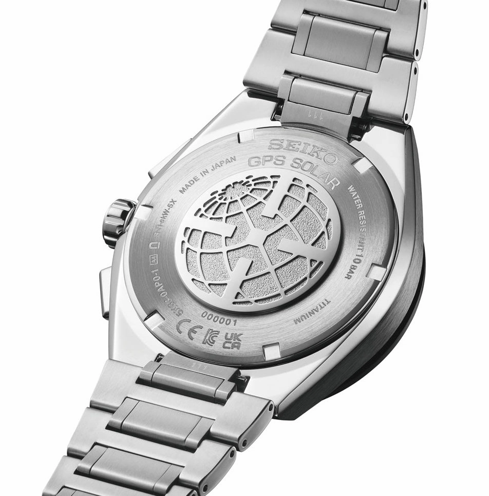 Seiko Watches Seiko Astron Watch GPS Solar Dual Time Chronograph in Slate Blue Pre-Order