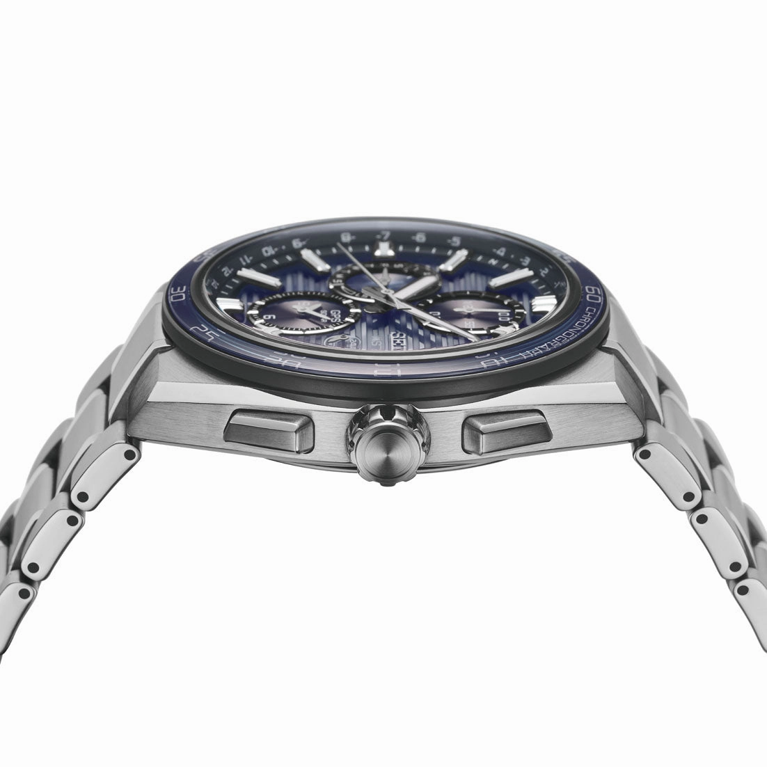 Seiko Watches Seiko Astron Watch GPS Solar Dual Time Chronograph in Slate Blue Pre-Order