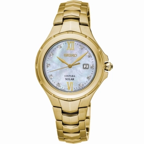 Seiko Watches Seiko Coutura SUT310P Solar Diamond Set Watch