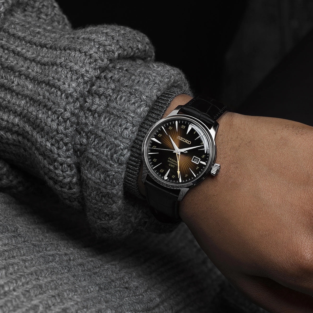 Seiko Watches Seiko Presage Cocktail Time Rusty Nail GMT Watch