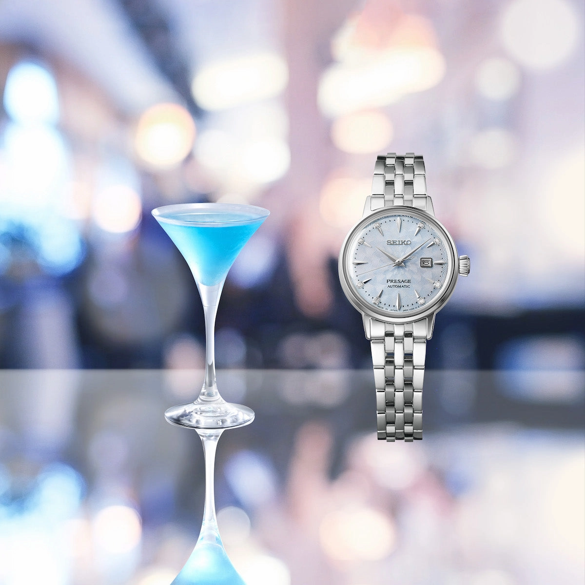 Seiko Watches Seiko Presage Cocktail Time Skydiving Diamond Twist Watch