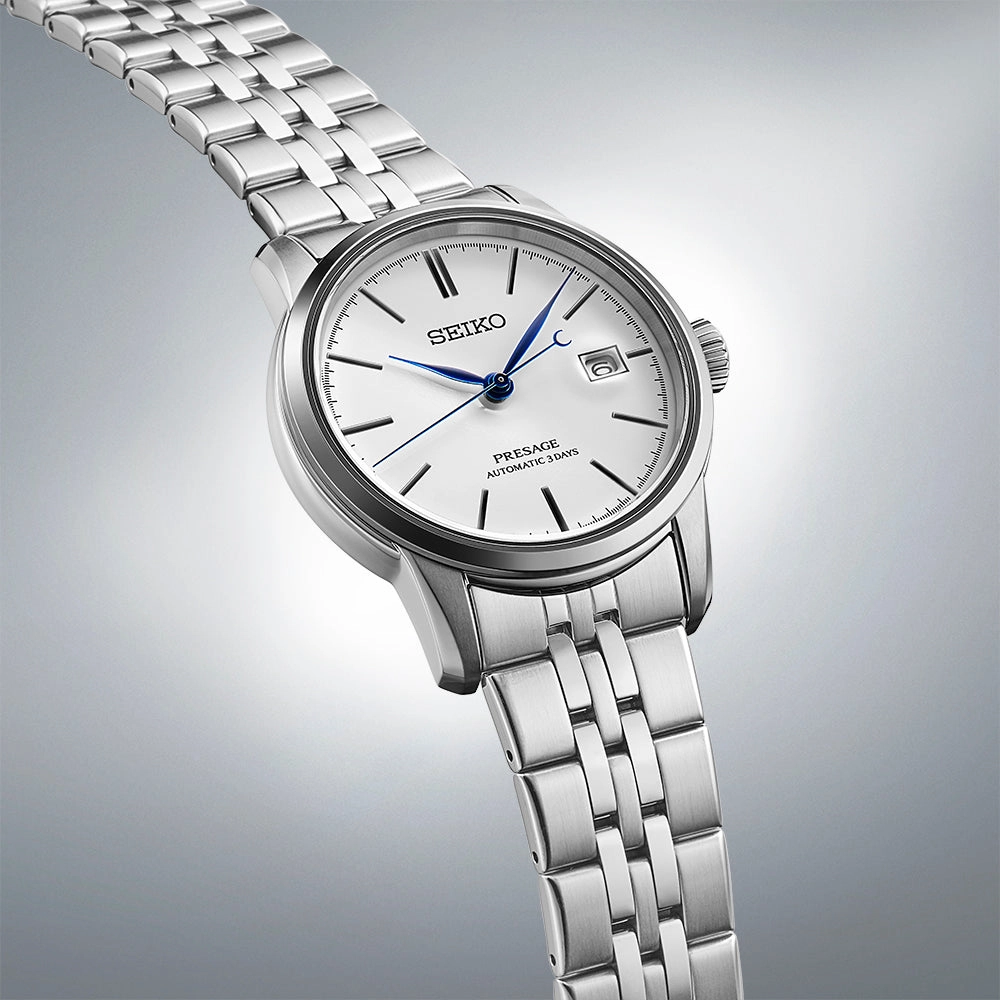 Seiko Watches Seiko Presage Pure White Enamel Watch