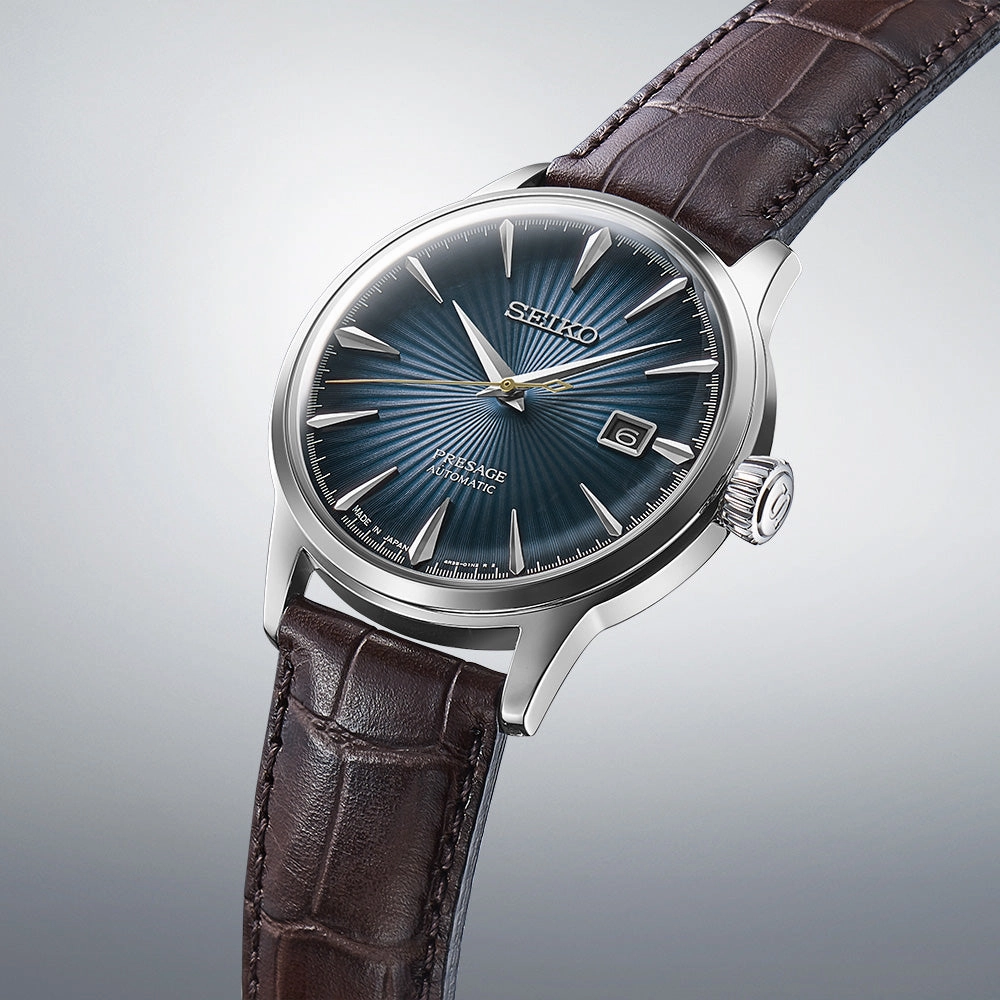 Seiko Watches Seiko Presage SRPK15J 'Midnight Blue Moon' Cocktail Time
