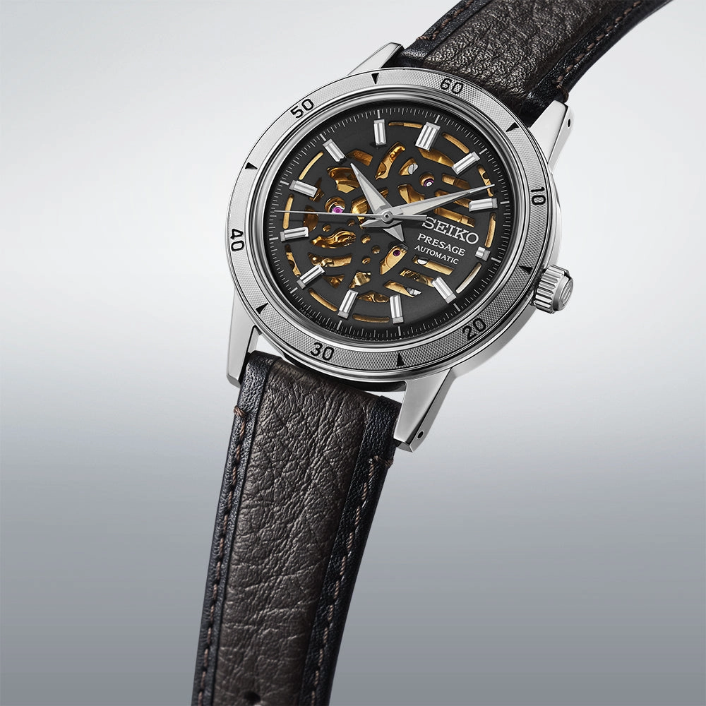 Seiko Watches Seiko Presage Style 60s Elegant Yet Rugged Biker Style Watch