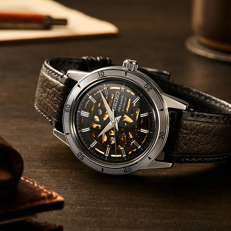 Seiko Watches Seiko Presage Style 60s Elegant Yet Rugged Biker Style Watch