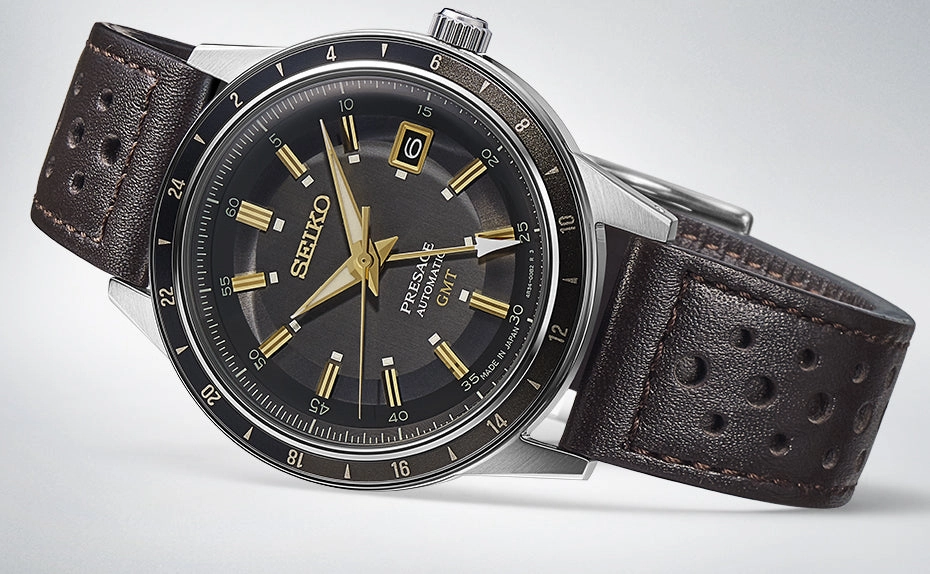 Seiko Watches Seiko Presage Style 60s Road Trip GMT Fume Watch
