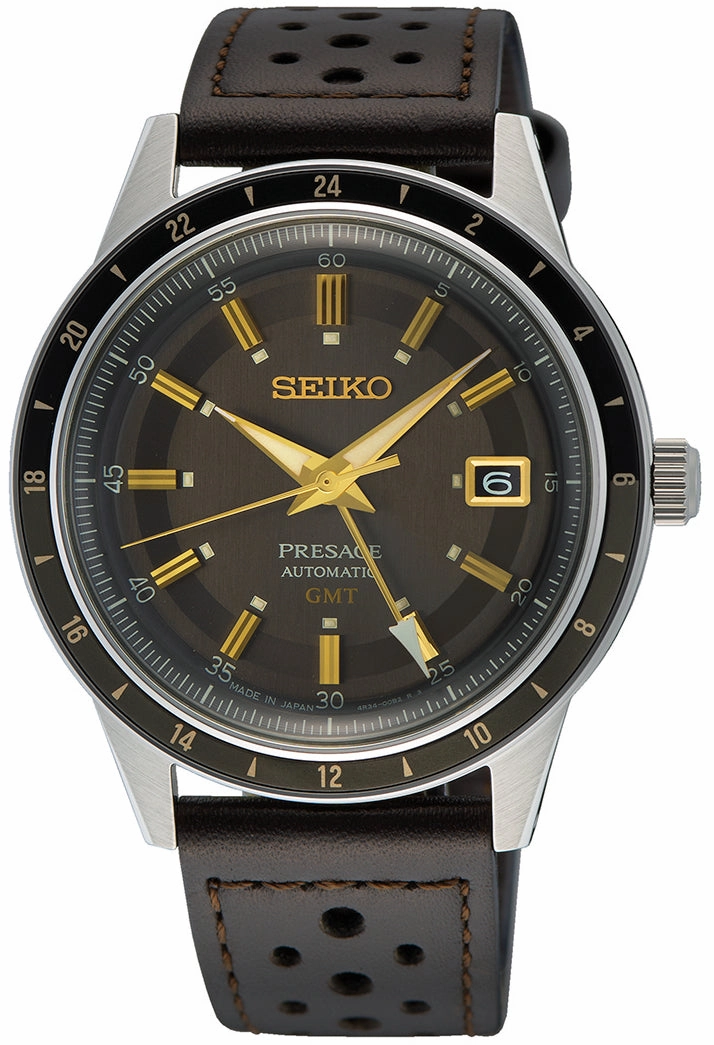 Seiko Watches Seiko Presage Style 60s Road Trip GMT Fume Watch