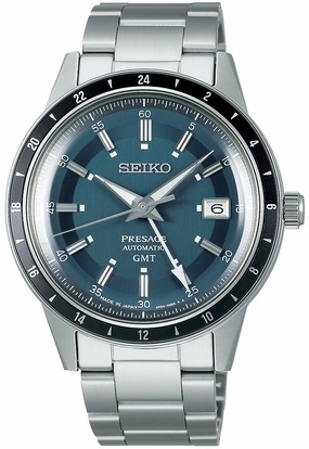Seiko Watches Seiko Presage Style 60s Road Trip GMT Petrol Blue Watch