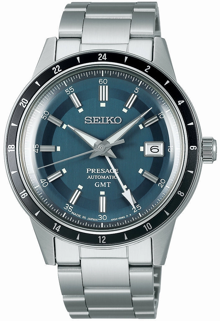 Seiko Watches Seiko Presage Style 60s Road Trip GMT Petrol Blue Watch