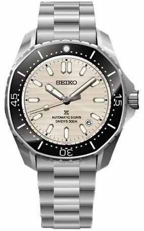 Seiko Watches Seiko Prospex 300m Automatic Polygonal Divers Pearl White Watch