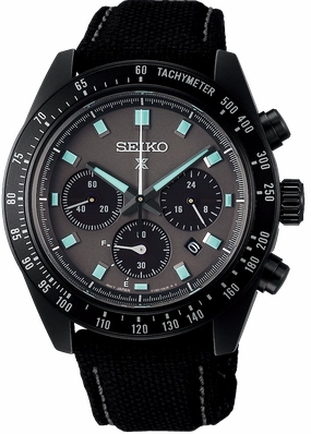Seiko Watches Seiko Prospex Black Series Night Vision Solar Speedtimer Chronograph Watch