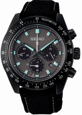 Seiko Watches Seiko Prospex Black Series Night Vision Solar Speedtimer Chronograph Watch