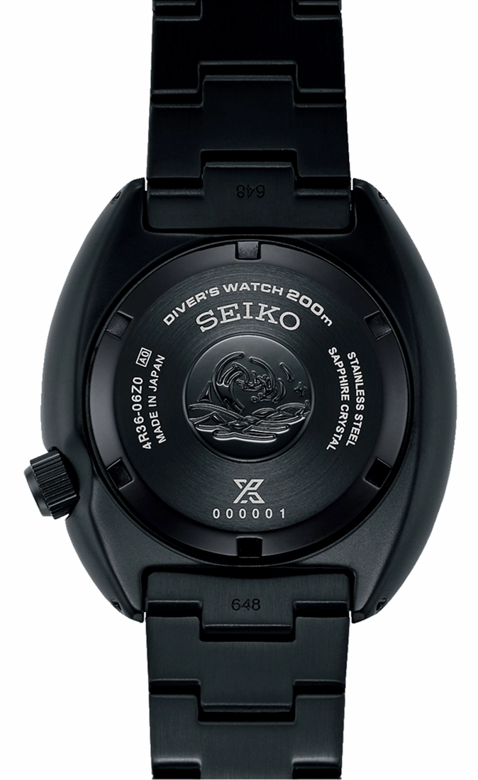 Seiko Watches Seiko Prospex Black Series Night Vision Turtle Diver Watch