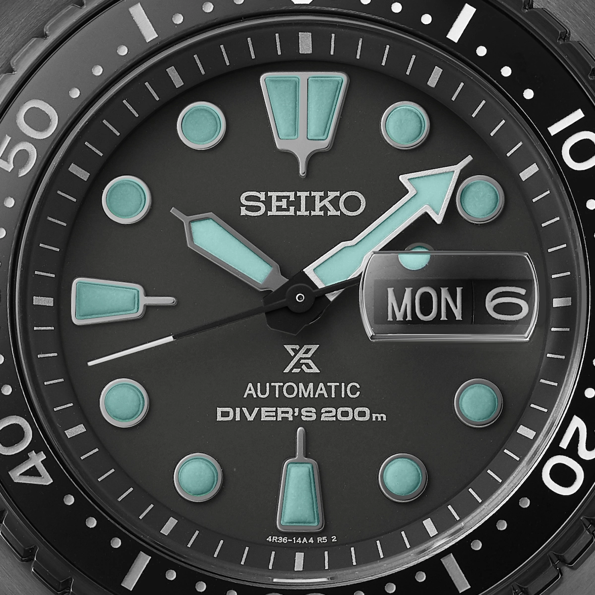 Seiko Watches Seiko Prospex Black Series Night Vision Turtle Diver Watch