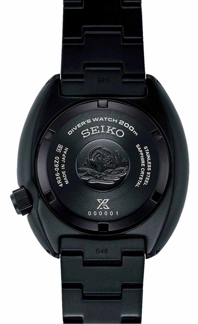 Seiko Watches Seiko Prospex Black Series Night Vision Turtle Diver Watch