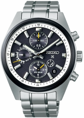 Seiko Watches Seiko Prospex GPS Solar Chronograph Speedtimer in Black Watch