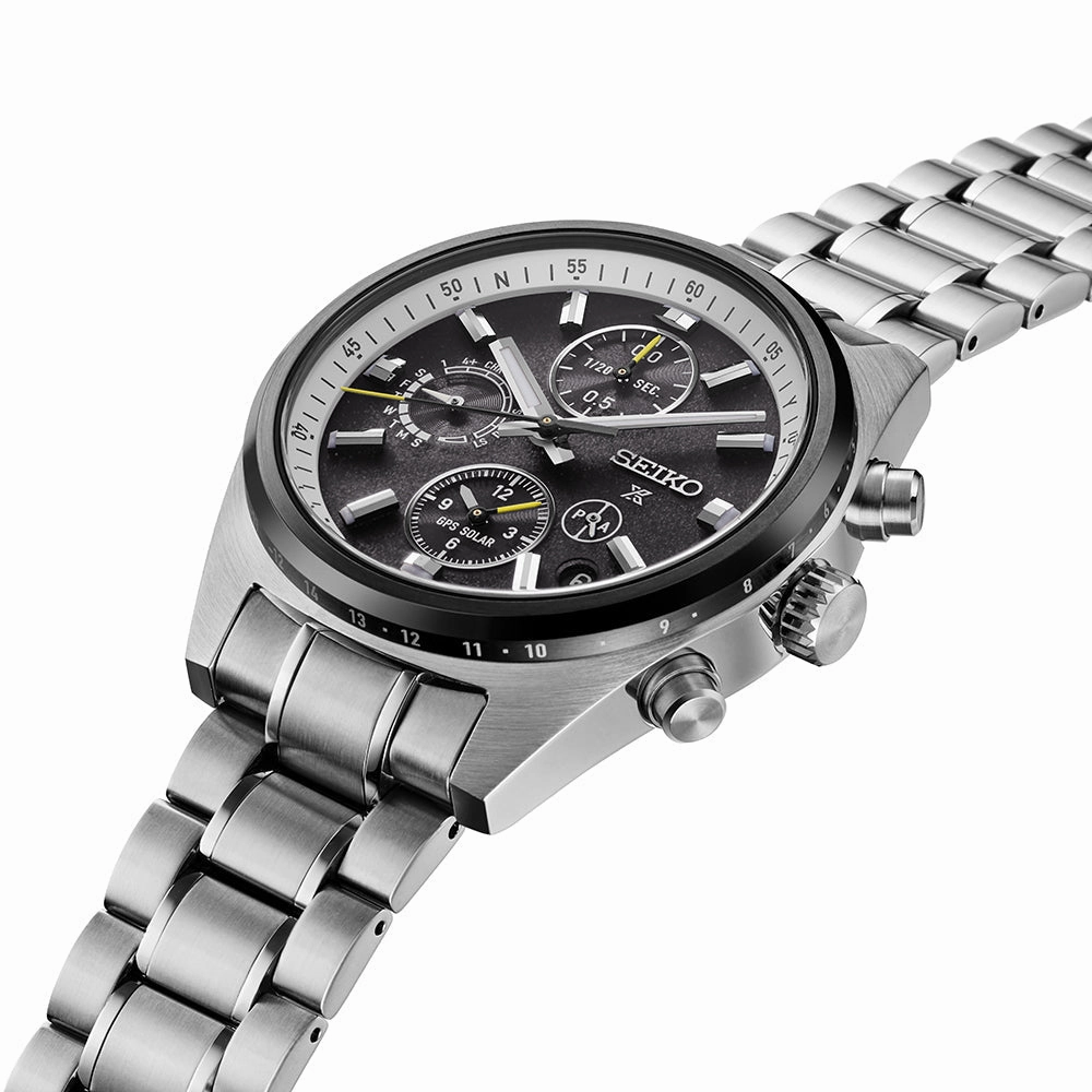 Seiko Watches Seiko Prospex GPS Solar Chronograph Speedtimer in Black Watch