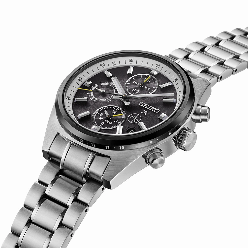 Seiko Watches Seiko Prospex GPS Solar Chronograph Speedtimer in Black Watch