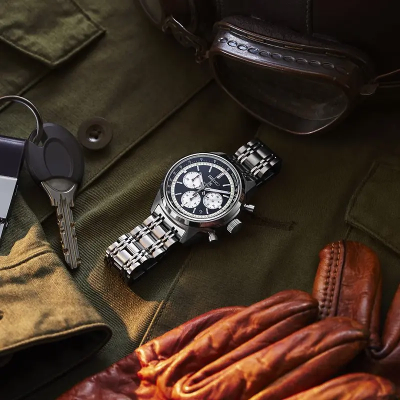 Seiko Watches Seiko Prospex Prospex Speedtimer Glossy Black 1972 Mechanical Chronograph Watch
