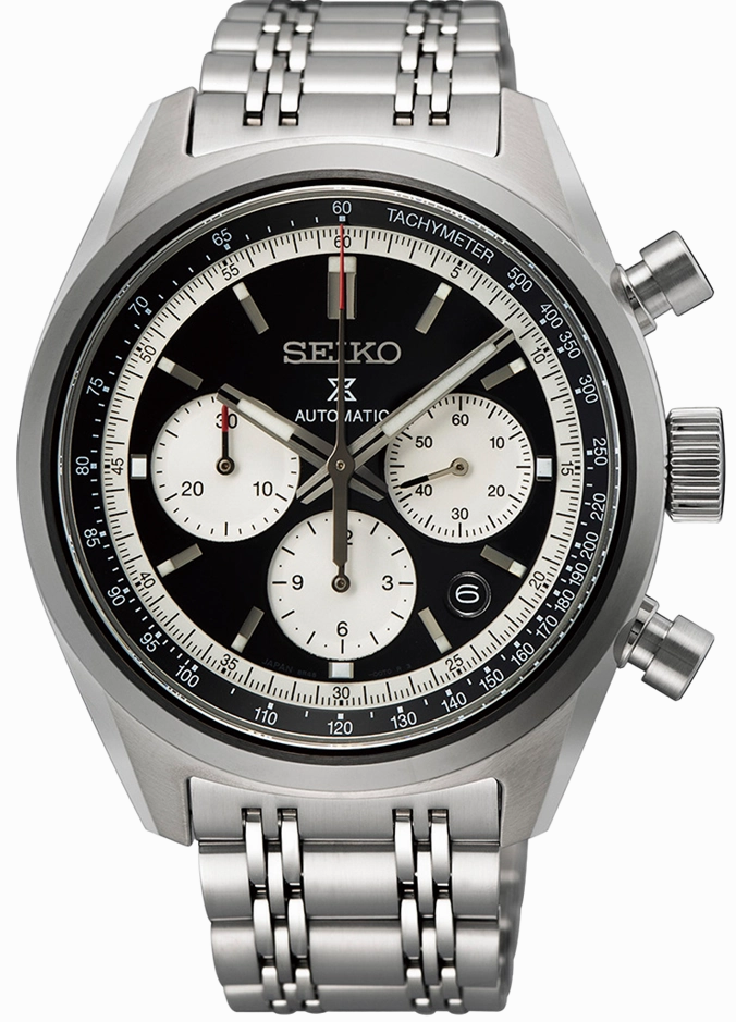 Seiko Watches Seiko Prospex Prospex Speedtimer Glossy Black 1972 Mechanical Chronograph Watch