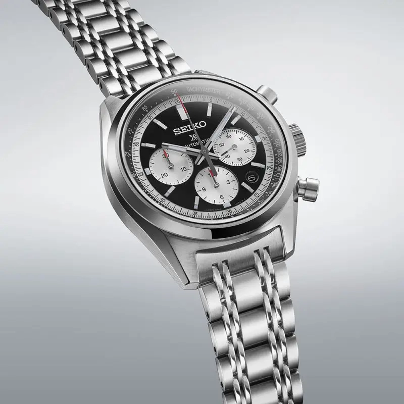 Seiko Watches Seiko Prospex Prospex Speedtimer Glossy Black 1972 Mechanical Chronograph Watch