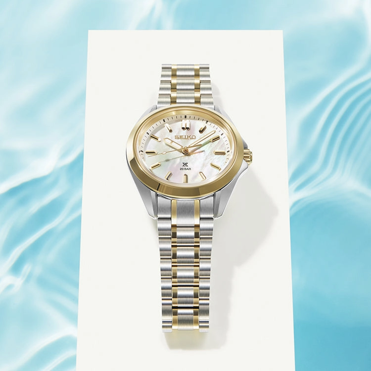 Seiko Watches Seiko Prospex Sea Ladies Two Tone Watch