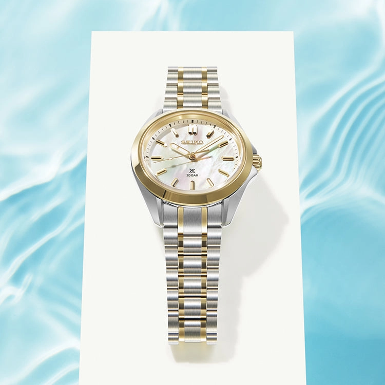Seiko Watches Seiko Prospex Sea Ladies Two Tone Watch
