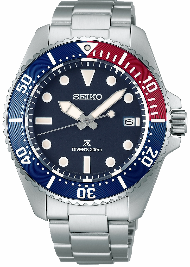 Seiko Watches Seiko Prospex Solar Divers Blue Red Blue Watch