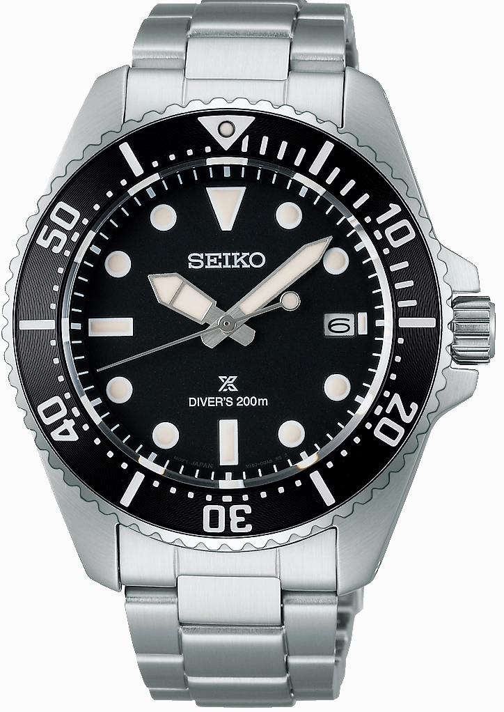 Seiko Watches Seiko Prospex Solar Divers Pure Black Watch