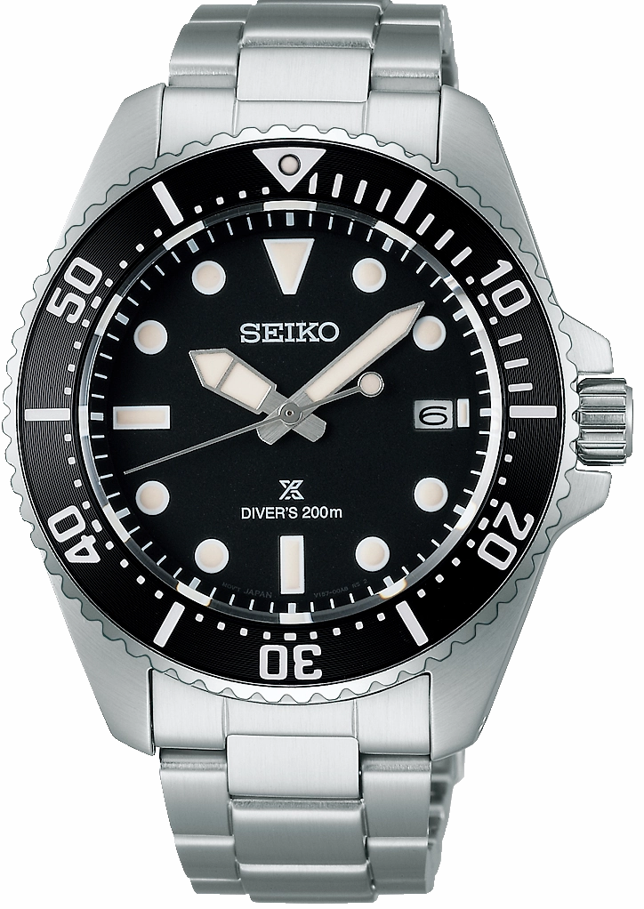 Seiko Watches Seiko Prospex Solar Divers Pure Black Watch