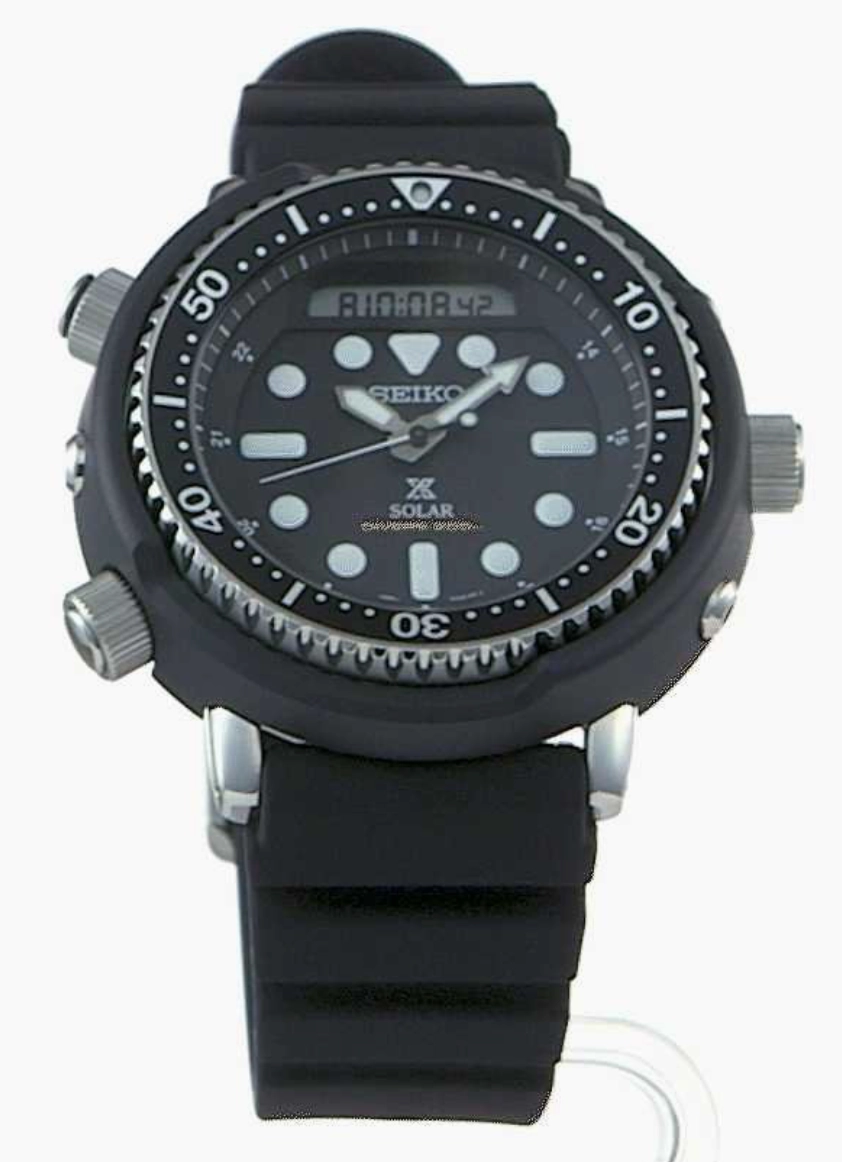 Seiko Watches Seiko Prospex Tuna Arnie Divers Solar Hybrid Black Watch